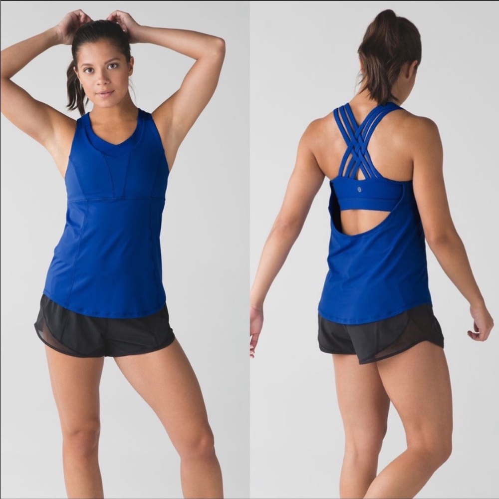 Lululemon Beat The Heat Tank Harbor Blue